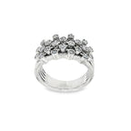 ANILLO CORALES ORO BLANCO CON DIAMANTES