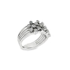 ANILLO CORALES ORO BLANCO CON DIAMANTES
