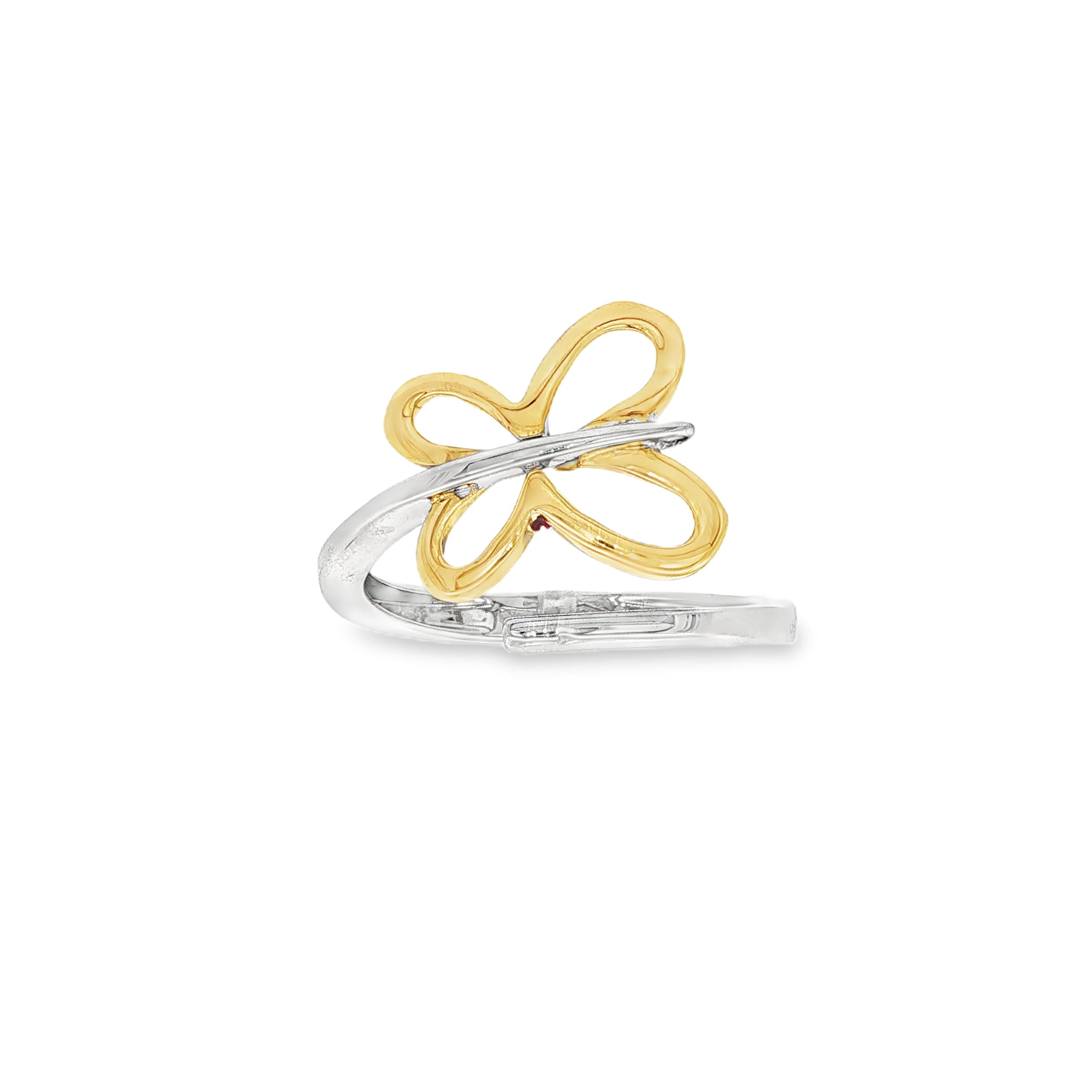 ANILLO MARIPOSA BICOLOR