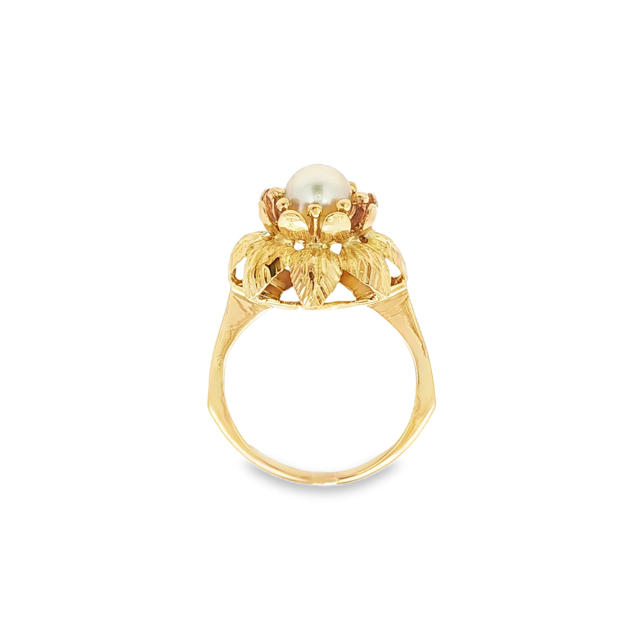 ANILLO FLOR CON PERLA