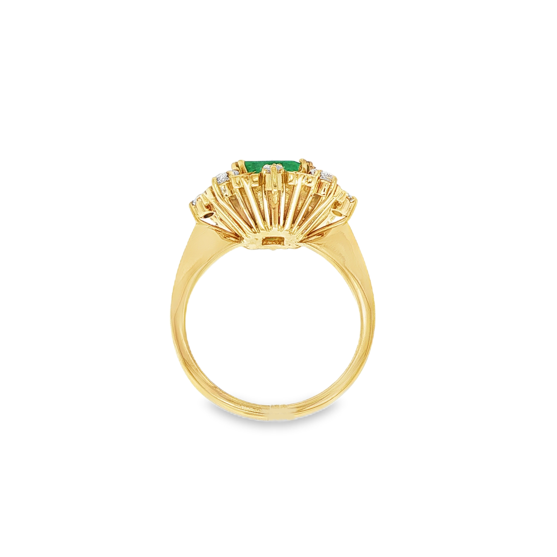 SORTIJA CON ESMERALDA Y DIAMANTES