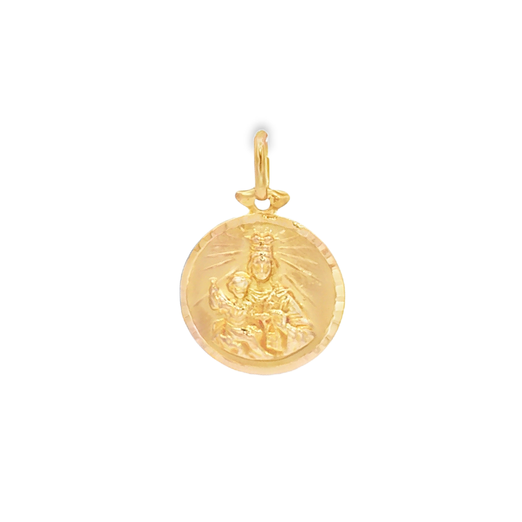 COLGANTE MEDALLA DE VIRGEN Y JESUS