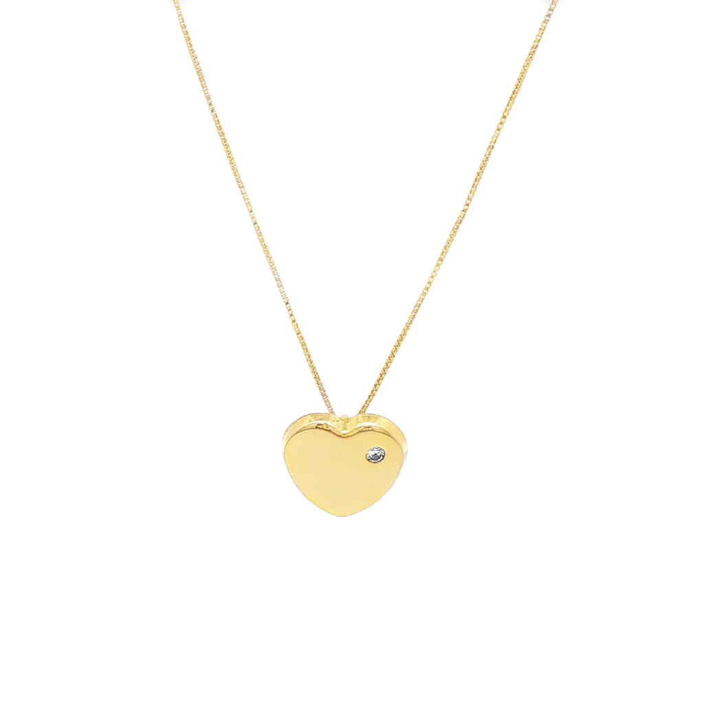 CADENA VENECIA CON COLGANTE CORAZON CON CIRCONITA