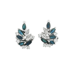 CONJUNTO DE ANILLO + PENDIENTES FLOR DE ZAFIROS Y DIAMANTES