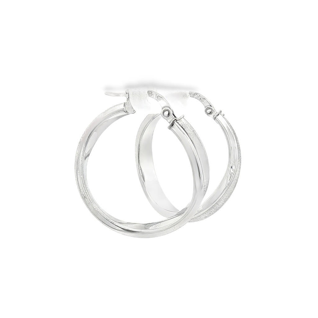PENDIENTES ARO DE ORO BLANCO ARENADOS