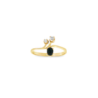 ANILLO TU Y YO CON ZAFIRO Y DIAMANTES