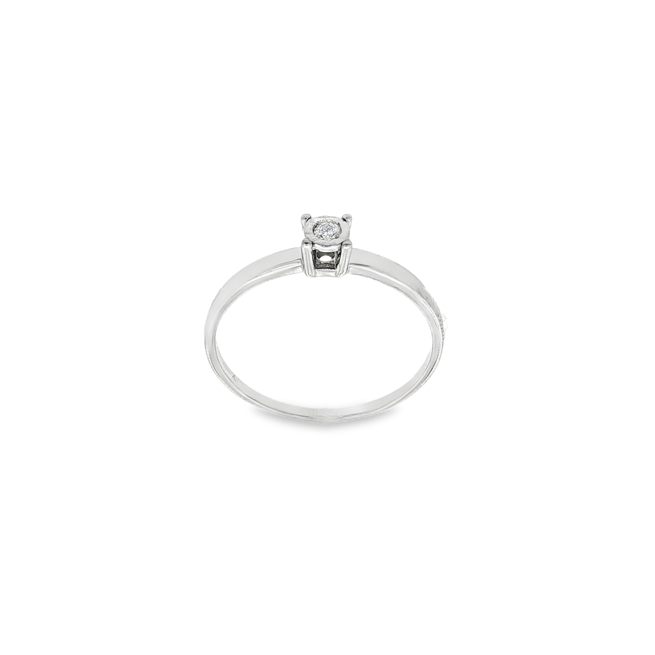 SOLITARIO DE ORO BLANCO CON BRILLANTE