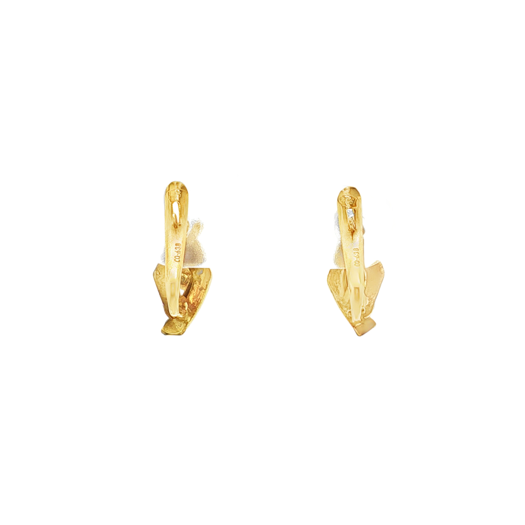 PENDIENTES FUSION BICOLOR CON CIRCONITAS