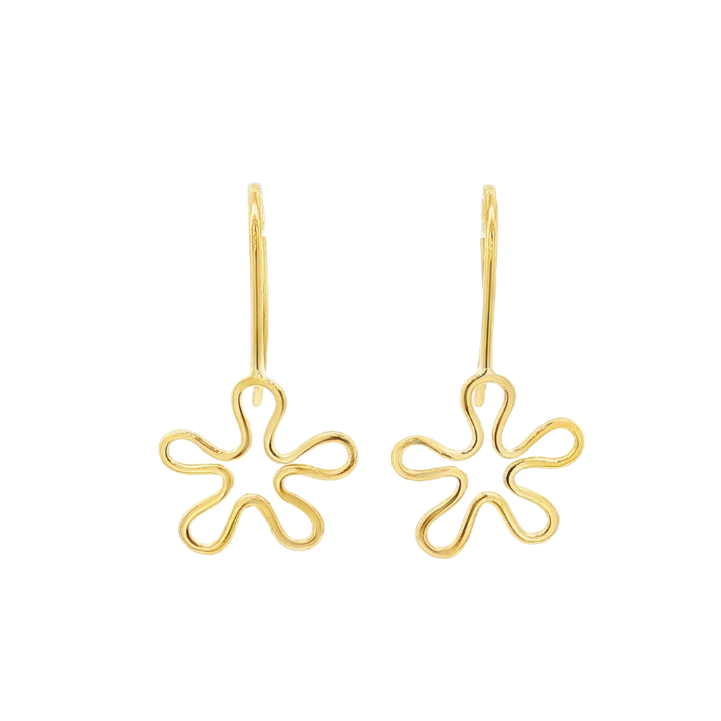 PENDIENTES GANCHOS CON FLOR