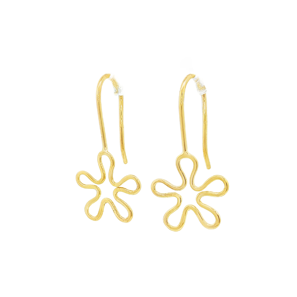 PENDIENTES GANCHOS CON FLOR