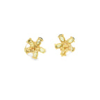 PENDIENTES FLOR VERDE CON CIRCONITAS