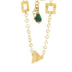 PULSERA FORMAS GEOMETRICAS CON ESMERALDA