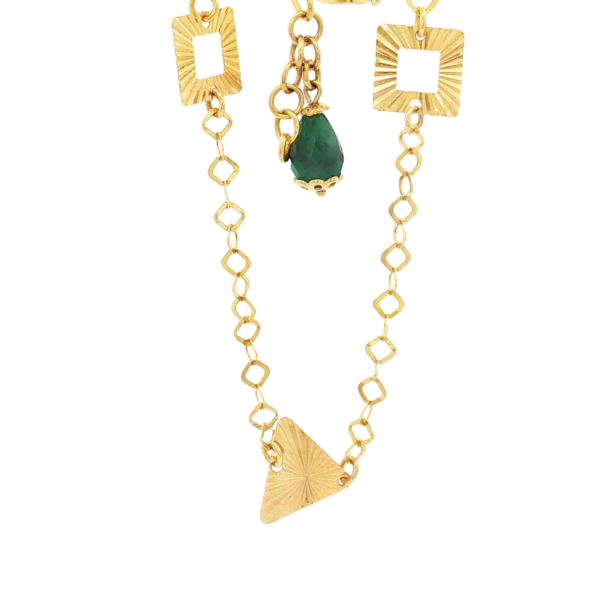 PULSERA FORMAS GEOMETRICAS CON ESMERALDA