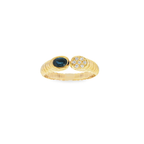 ANILLO ECLIPSE NOIR CON ZAFIRO Y DIAMANTES