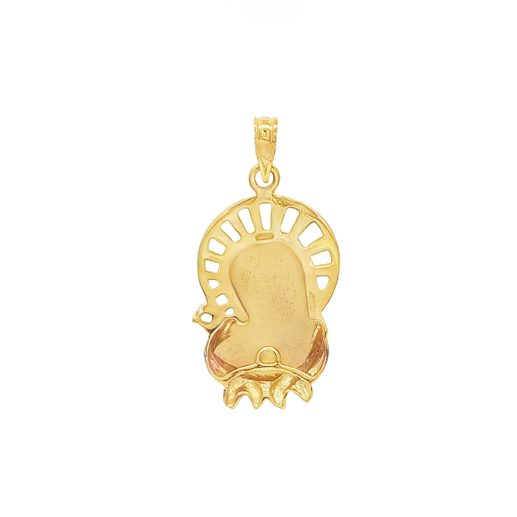 COLGANTE MEDALLA DE VIRGEN CON CIRCONITA