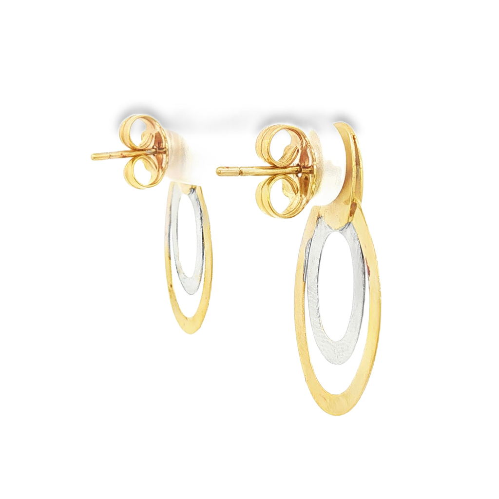 PENDIENTES OVALADOS BICOLOR