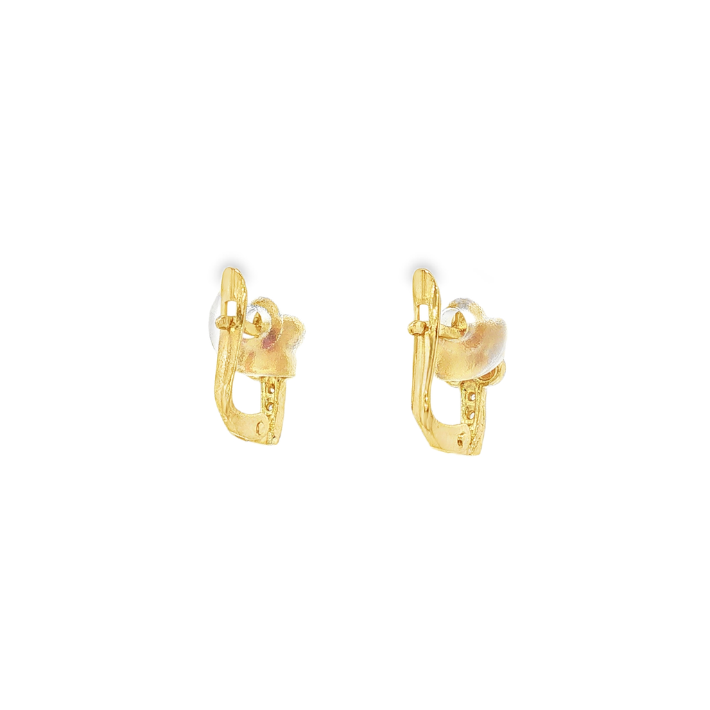 CONJUNTO DE NIÑA ANILLO + PENDIENTES FLOR CON CIRCONITAS