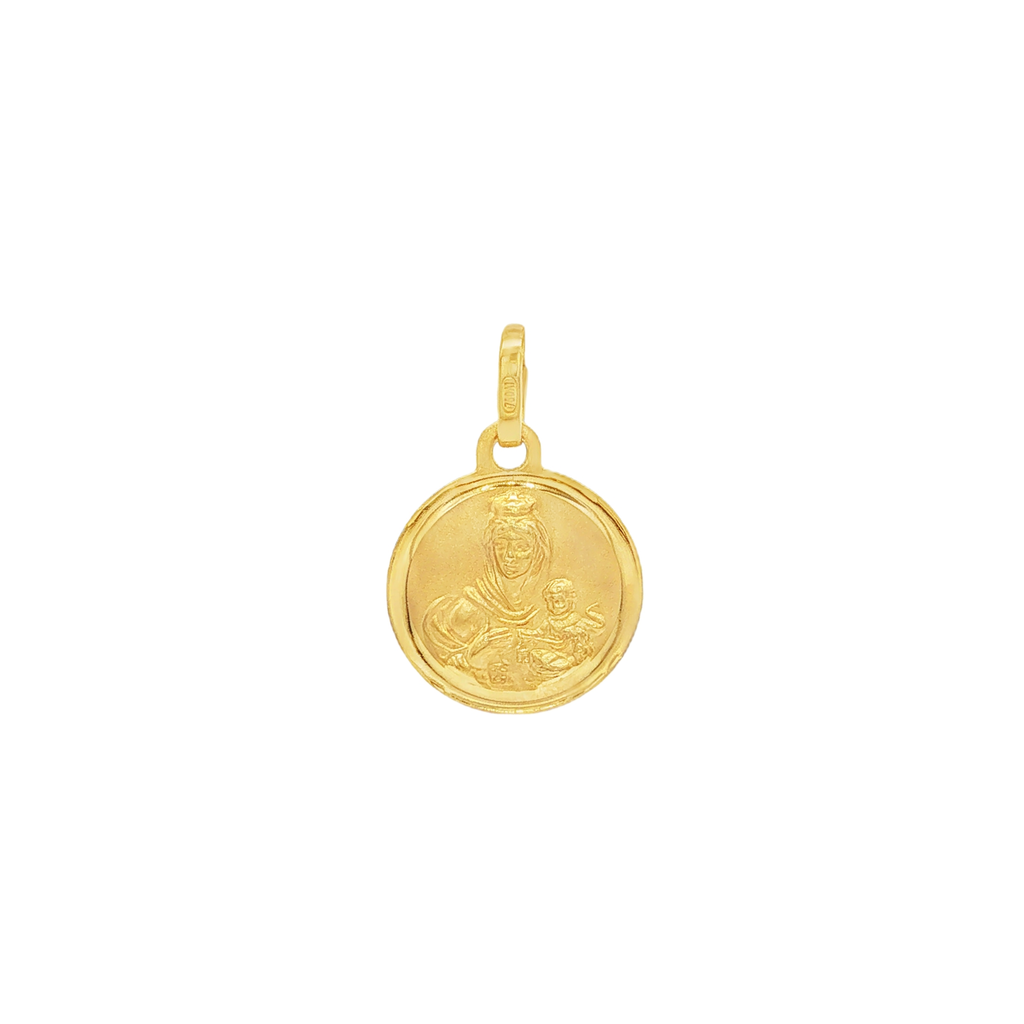COLGANTE MEDALLA PEQUEÑA DE JESUS Y VIRGEN