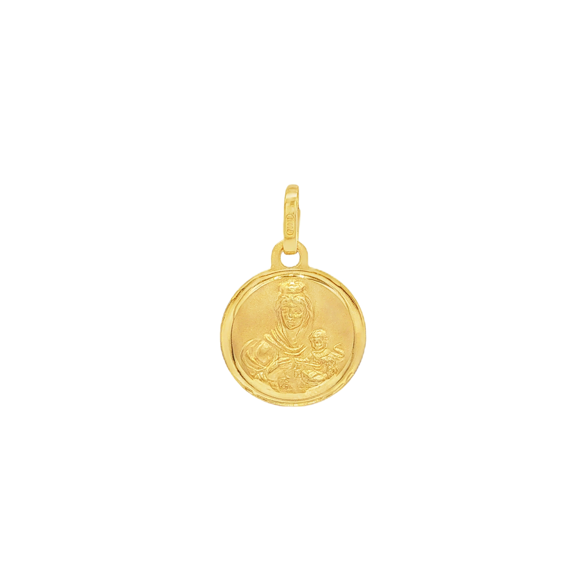 COLGANTE MEDALLA PEQUEÑA DE JESUS Y VIRGEN