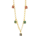 PULSERA TREBOLES DE COLORES CON ESMALTE