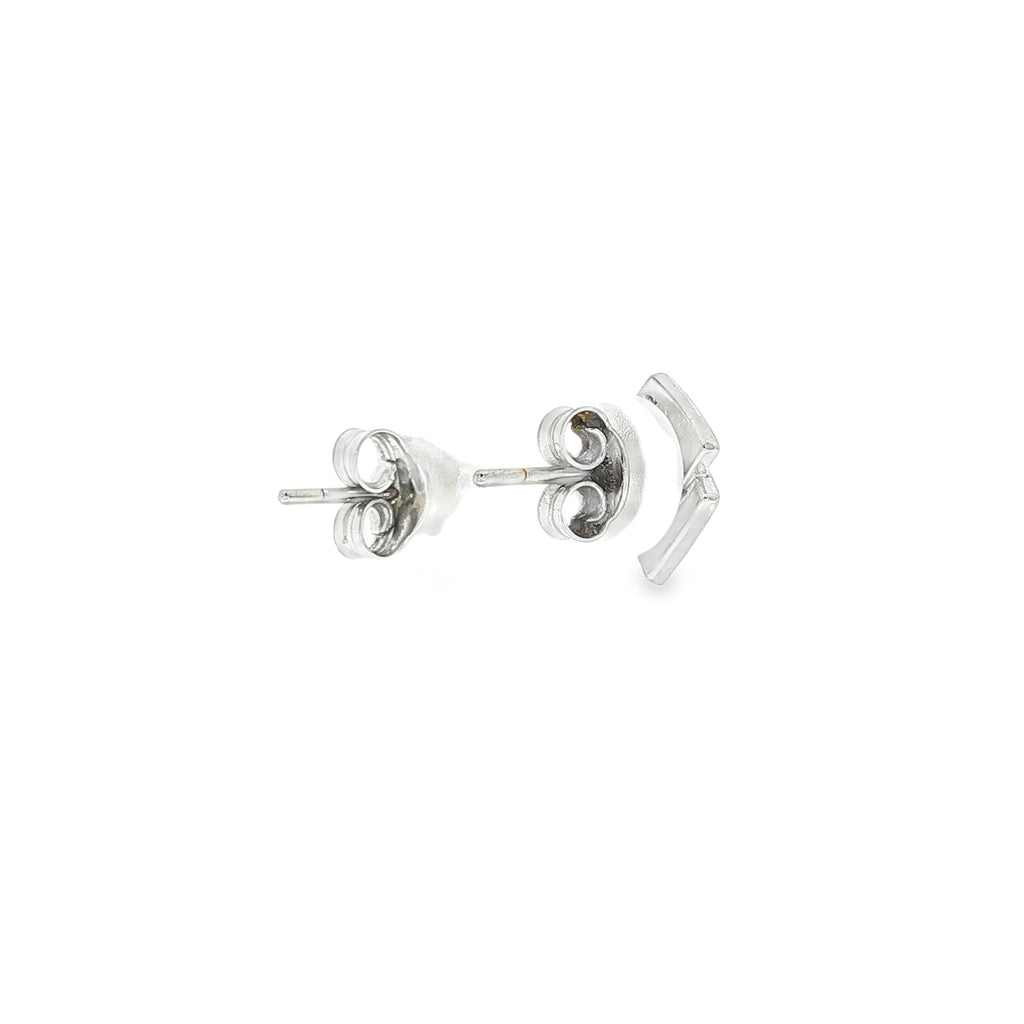 PENDIENTES TRIANGULARES ORO BLANCO CON BRILLANTES