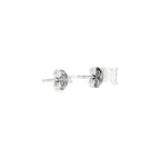 PENDIENTES CUADRADOS ORO BLANCO CON DIAMANTE TALLA PRINCESA