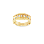ANILLO BANDA CON 7 DIAMANTES