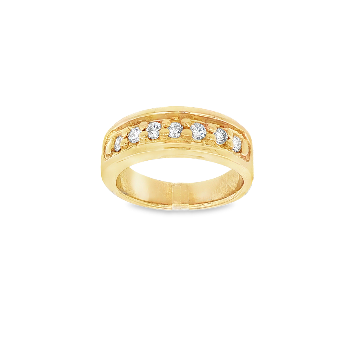 ANILLO BANDA CON 7 DIAMANTES
