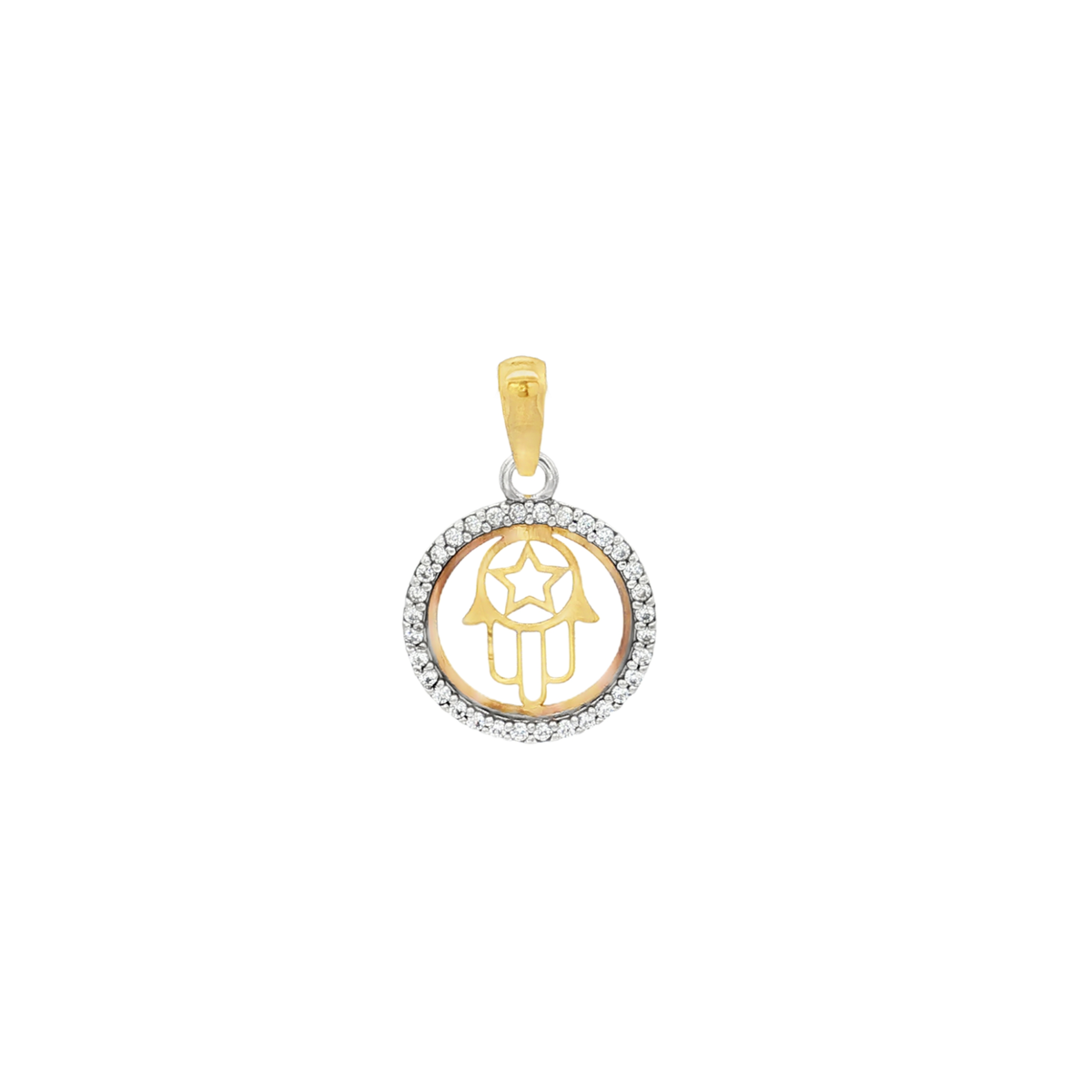 COLGANTE MANO DE FATIMA CON CIRCONITAS