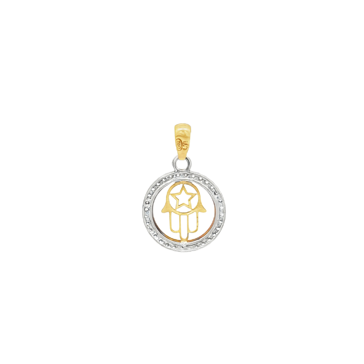 COLGANTE MANO DE FATIMA CON CIRCONITAS