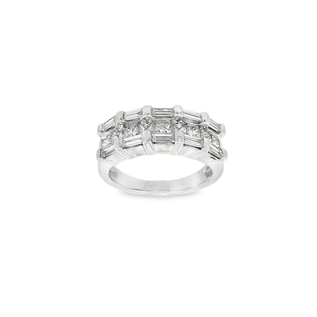ANILLO PRISMA ORO BLANCO CON DIAMANTES