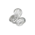 ANILLO TREBOL ORO BLANCO CON BRILLANTES