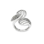 ANILLO TREBOL ORO BLANCO CON BRILLANTES