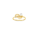 CONJUNTO ANILLO + PENDIENTES CON CIRCONITAS Y PERLAS