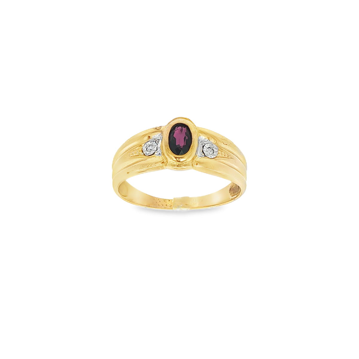 ANILLO RUBI Y BRILLANTES