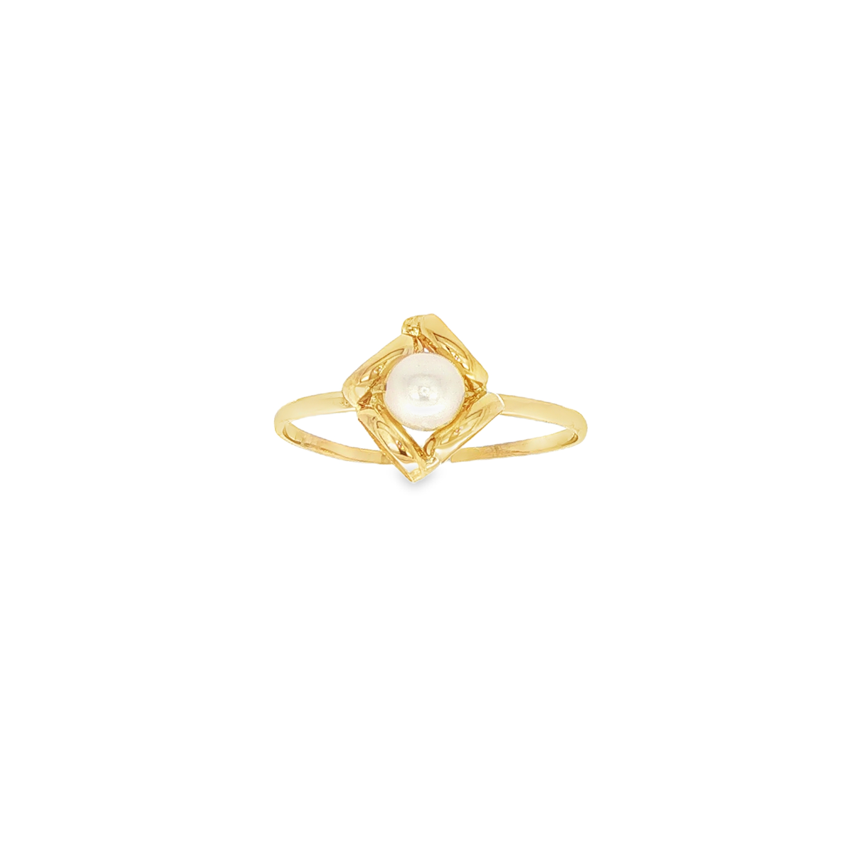 ANILLO DISEÑO ROMBO PERLA