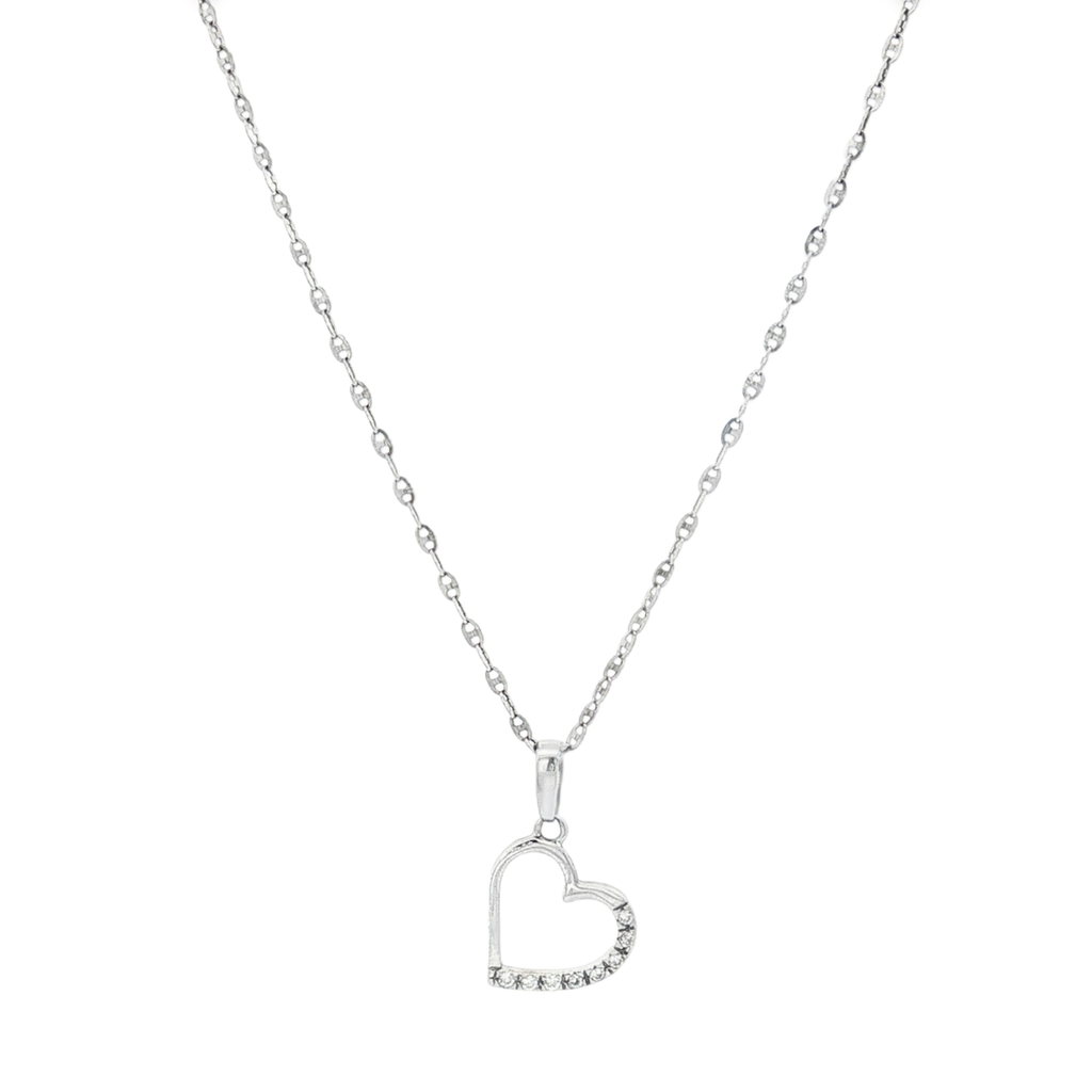 CADENA + COLGANTE CORAZON CON CIRCONITAS