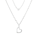 CADENA + COLGANTE CORAZON CON CIRCONITAS