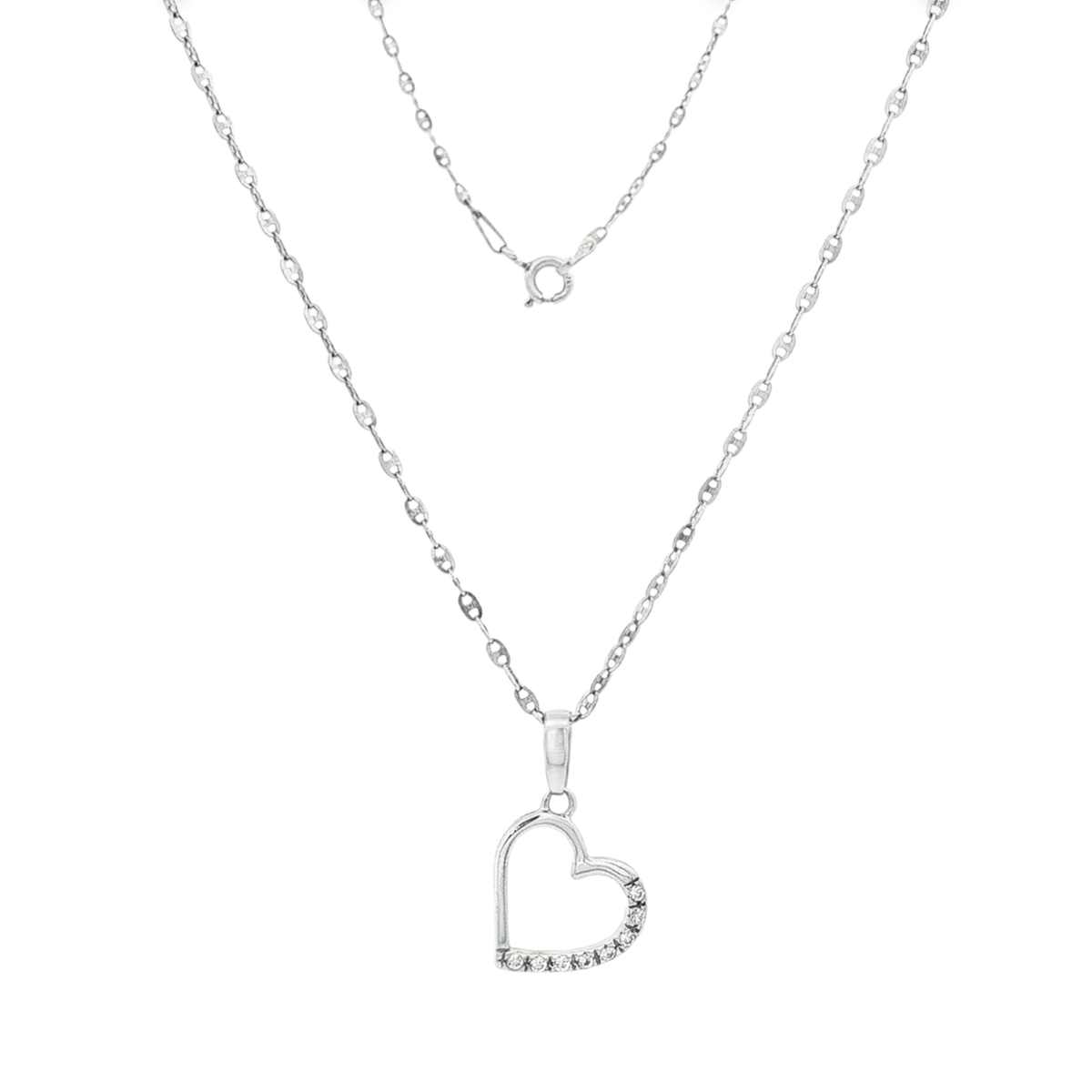 CADENA + COLGANTE CORAZON CON CIRCONITAS