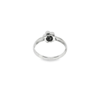 ANILLO FLOR ORO BLANCO CON BRILLANTE