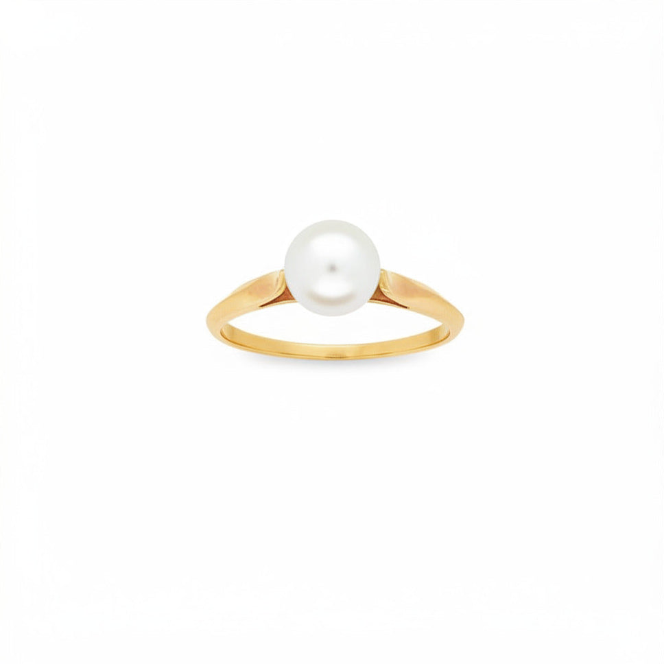 ANILLO ORO ROSA CON PERLA