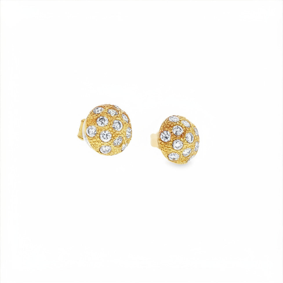 CONJUNTO ANILLO Y PENDIENTES MEDIA ESFERA CON CIRCONITAS