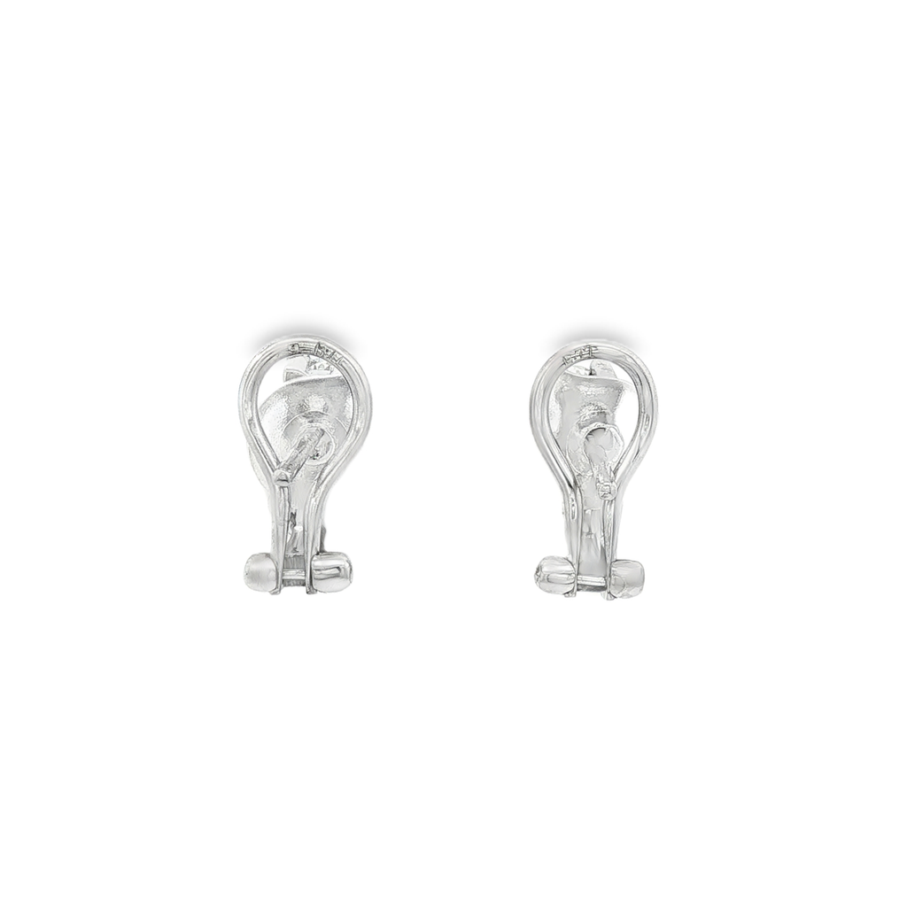 PENDIENTES ORO BLANCO CON PERLAS Y DIAMANTES