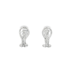 PENDIENTES ORO BLANCO CON PERLAS Y DIAMANTES