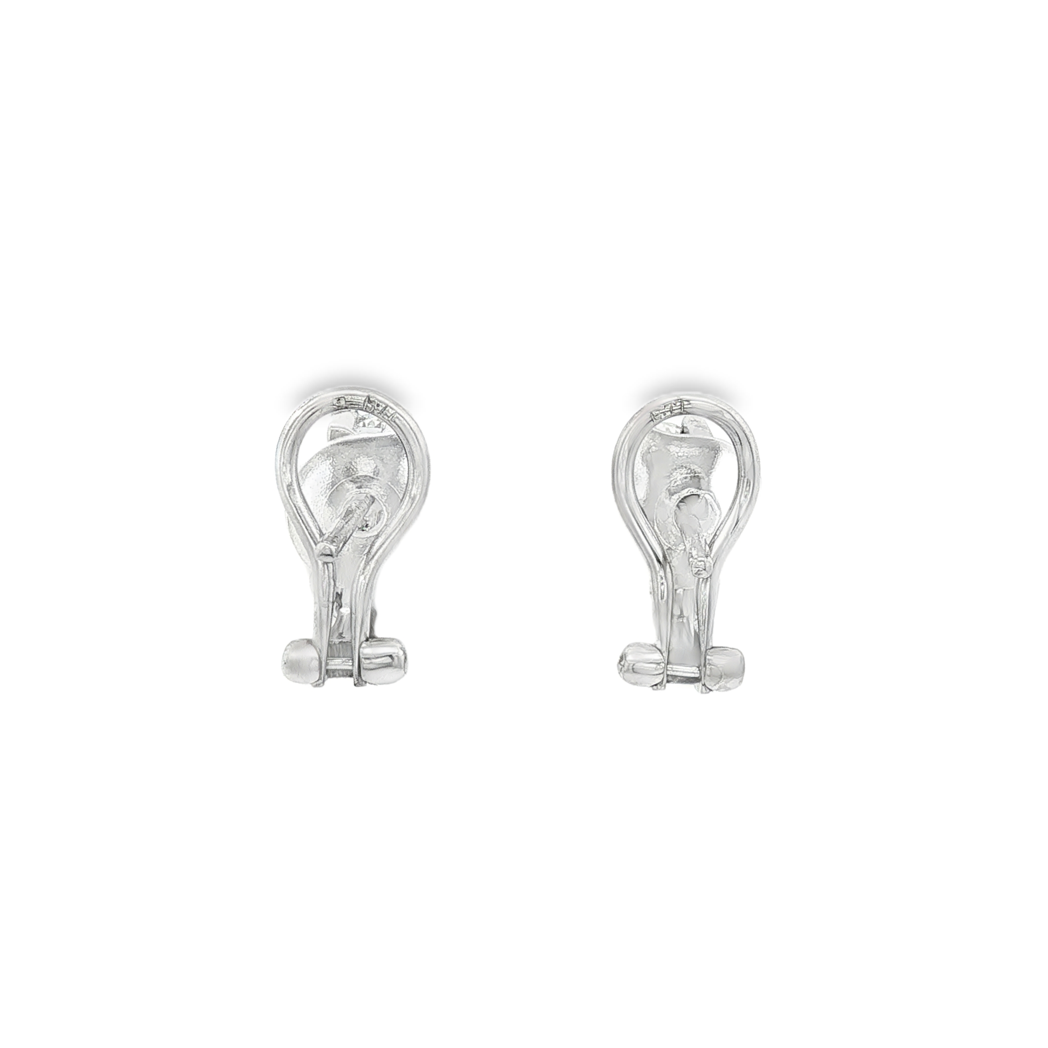 PENDIENTES ORO BLANCO CON PERLAS Y DIAMANTES