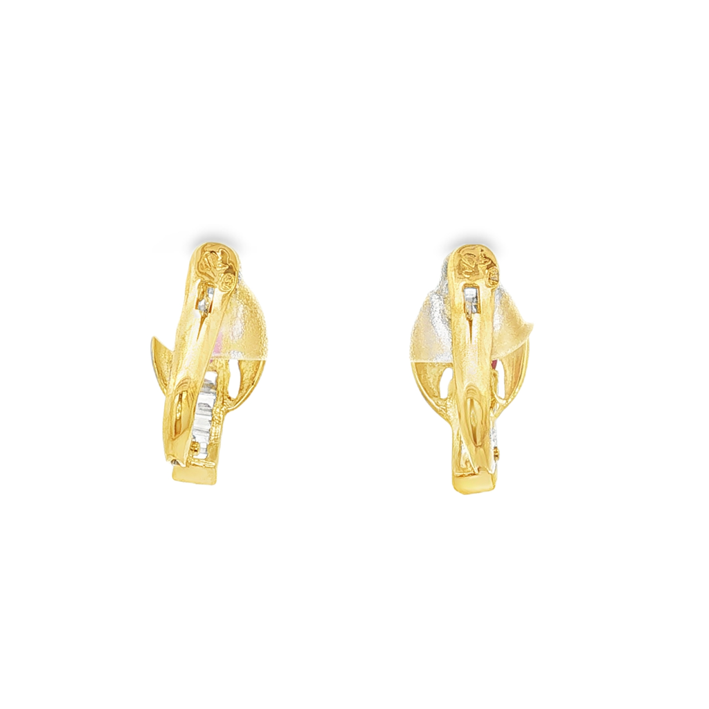PENDIENTES AURORA ROJA CON CIRCONITAS