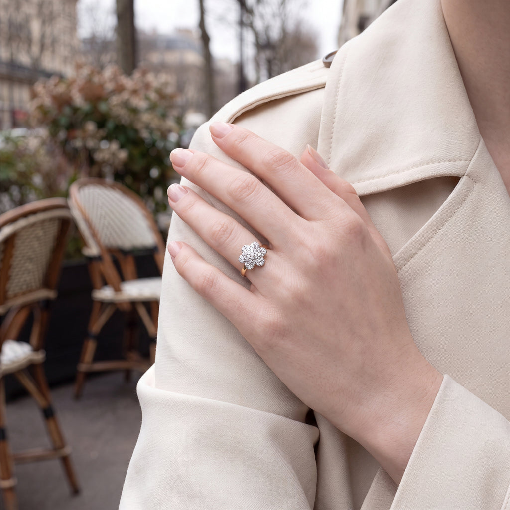 ANILLO FLOR Y BRILLOS DE CIRCONITAS