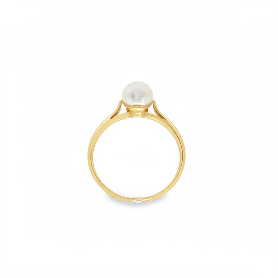 ANILLO ORO ROSA CON PERLA