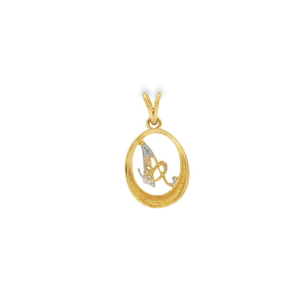 COLGANTE LETRA A CON DIAMANTES