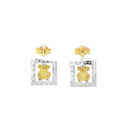 PENDIENTES BICOLOR OSOS CON CIRCONITAS